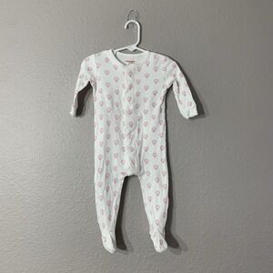 Magnetic Me 9-12 Months Baby Girl Footie Sleeper Coverall White Pink Balloon